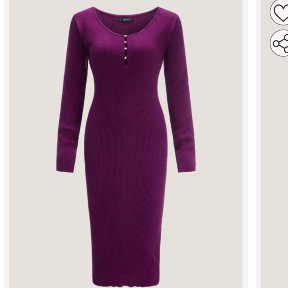 SHEIN magenta sweater dress
